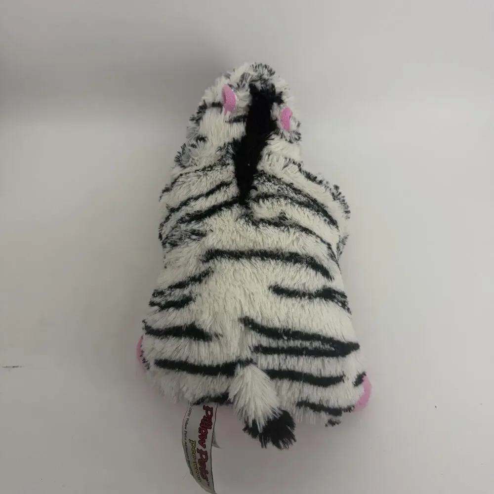 Pillow Pets Zebra Plush 2010 Original Black White Pink Retired